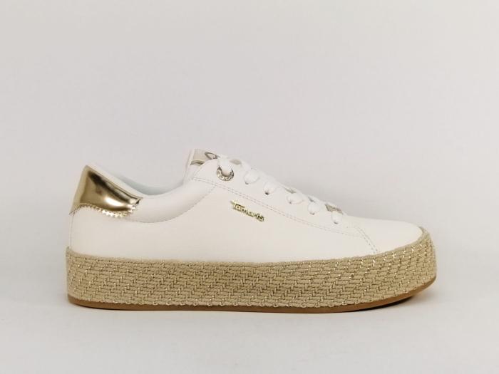 Basket blanche femme destockage TAMARIS 23713 chic et confortable à pas cher
