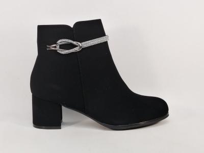Bottine noire femme grande taille à talon chic tendance CINK ME DM850-2