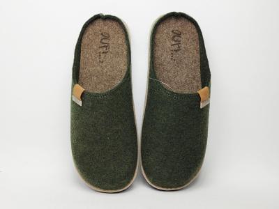 Chausson homme confortable semelle amovible dessus kaki feutre recycle OUF Mynes