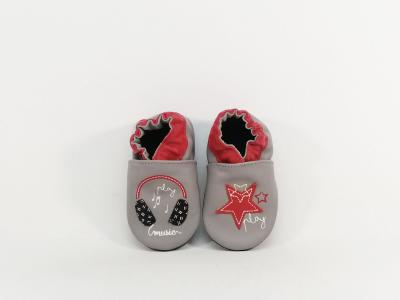 Chausson pour bebe naissance cuir souple ROBEEZ music play en destockage 0 à 6 mois