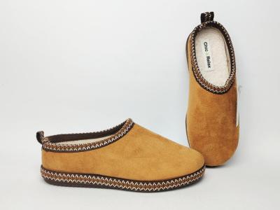 Chaussons chauds femme confortables semelle amovible camel tendance CHIC & RELAX raclabo