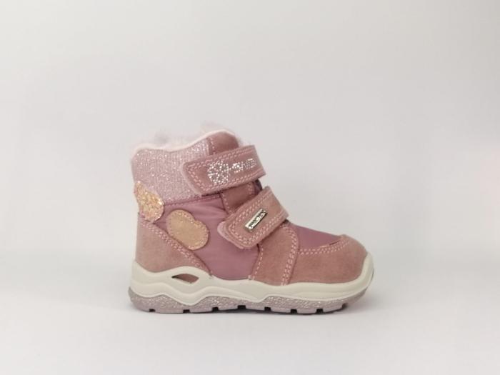 Botte moon boots après ski rose waterproof à velcro pour fille IMAC 434078