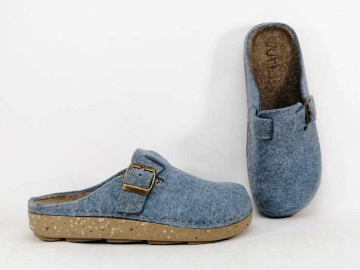 Sabot femme feutre recyclé bleu CHIC & RELAX malpenza confortable
