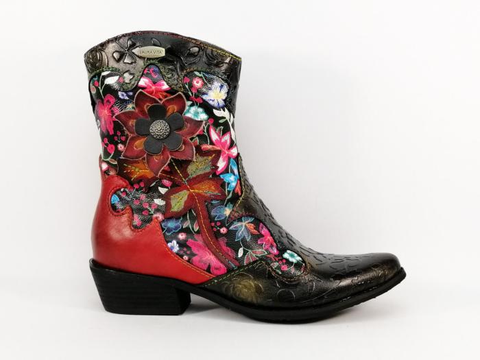 Santiag femme originale bottine LAURA VITA hicnio 24b en cuir de qualité