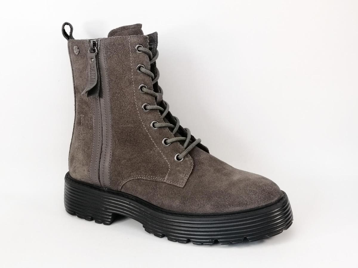 Bottine Montante Lacets Cuir CARMELA I Pointure Plus