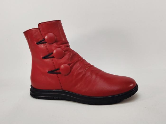 Bottine rouge femme cuir souple confortable PEDRO TORRES 7072KAR1 tendance