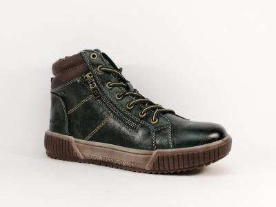 Bottines fourrées femme souples et confortables vertes ROMIKA 84R0172005