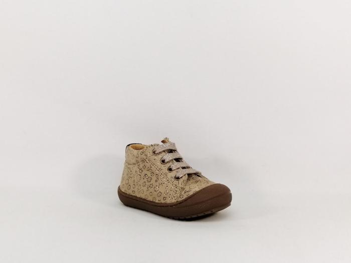 Chaussure premiers pas fille bébé cuir souple beige destockage BOPY jolila