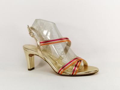 Sandale femme  talon chic et confortable en destockage TAMARIS 28016  pas cher or