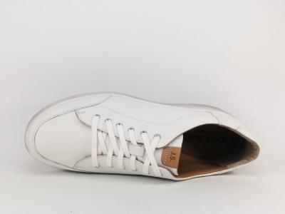 Basket homme grande taille blanche cuir souple confortable destockage JOSEF SEIBEL david 03