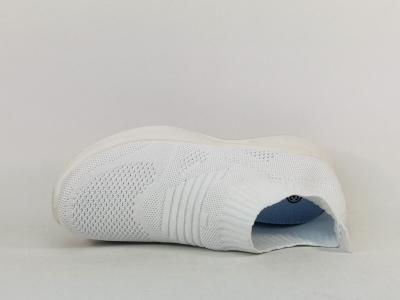 Basket sans lacets femme toile blanche souple et confortable SUREDELLE BG-20 à pas cher