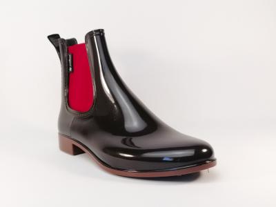 Bottine de pluie marron en destockage MEDUSE Japlair pour femme