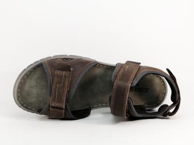Sandale homme grande taille cuir marron destockage JOSEF SEIBEL brendan à pas cher
