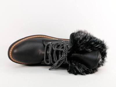 Bottines fourrées femme chic noir confortable et tendance à pas cher DEES SHOES dimone