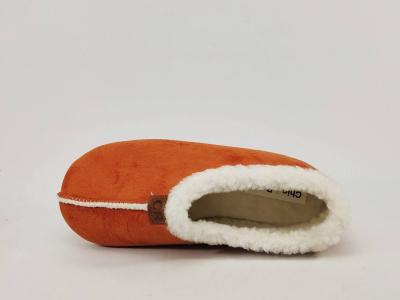 Chausson fourré femme confortable orange tendance CHIC & RELAX ettena