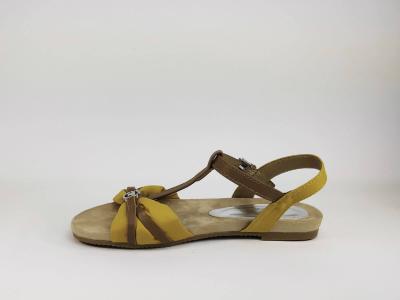 Sandale plate jaune pour femme TOM TAILOR 8092209