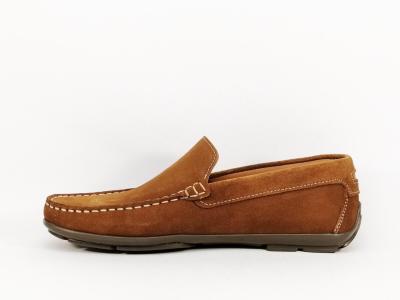 Mocassin camel tout cuir souple et confortable ORLAND 2022 homme