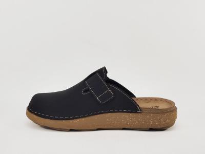 Sabot noir homme confortable semelle cuir souple moelleuse MORAN'S asana à pas cher