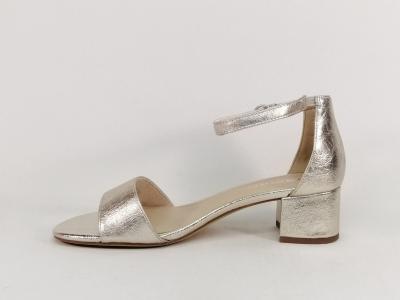 Sandale femme TAMARIS 28295 chic petit talon carré et arrière fermé platinum vegan