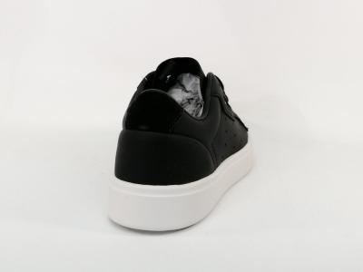 Basket ADIDAS femme sleek CG6193  cuir noir en destockage à pas cher