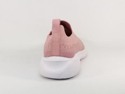 Basket sans lacets femme toile rose ajourée MORAN'S kudawa légère à pas cher