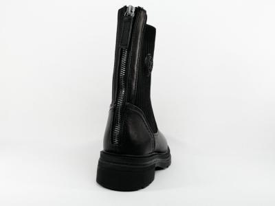 Boots noire en simili cuir et tissu stretch destockage XTi 57816