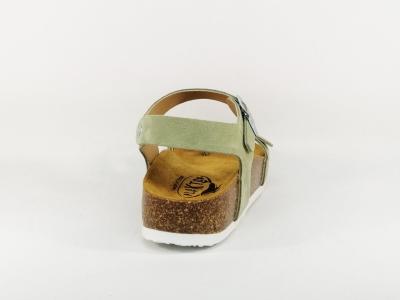 Sandale femme confortable cuir souple vert mint PLAKTON cp zomba fabrication Espagne