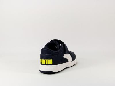 Sneakers tendance bleu marine en destockage PUMA 370493 pour garçon