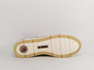 Basket femme chic confortable beige ROMIKA 95R0152001 souple fermeture éclair et lacets