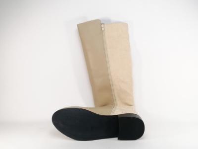 Botte grande taille femme confort pointure 42, 43, 44 destockage ANDRES MACHADO AM4242 beige