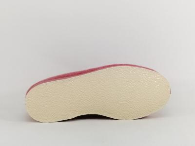 Chausson charentaise femme grande taille fourré laine SOCA 2520 rose fresa - Fabrication Espagne