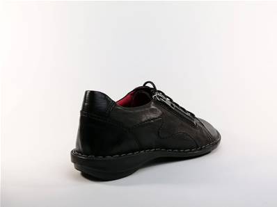Chaussure basse en cuir noir Guillac MORAN’S pour femme