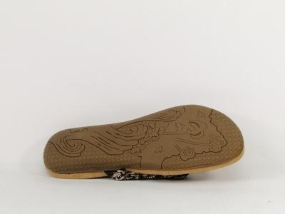 Tong femme chic semelle confortable à pas cher MORAN'S kihan noir beige leopard