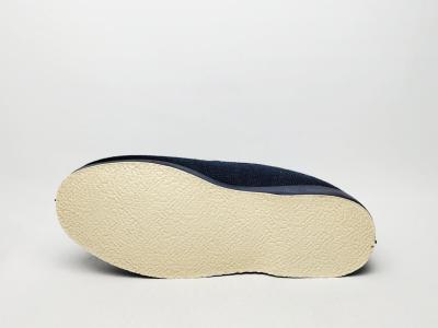 Chaussons chauds homme charentaise fourrée pure laine SOCA 0591 marine