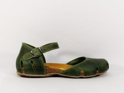 Babies femme cuir vert de qualité ARTPELLE 18014 Fabrication Espagne