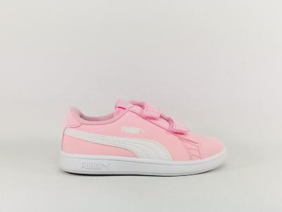 Basket fille destockage PUMA smash v2 buck 36518349 à pas cher rose avec scratch