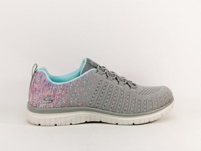 Basket SKECHERS femme destockage sans lacets, pieds larges, semelle à mémoire de forme Virtue 104411