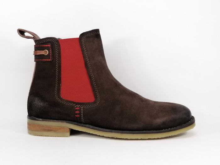 Chelsea boot cuir marron effet vieilli destockage CDV shoes chic et confortable