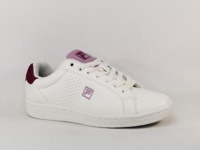 Basket blanche femme pas cher chic et confortable destockage FILA crosscourt