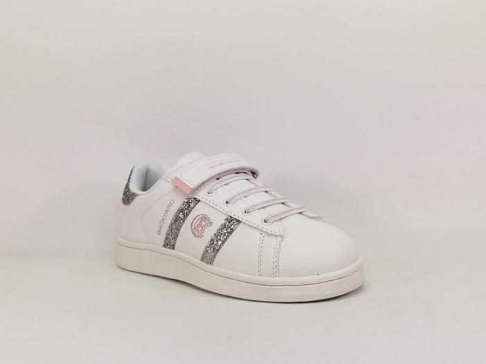 basket blanche scratch fille