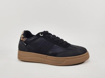 Basket noire femme tendance confortable destockage REFRESH 172954 � pas cher leopard