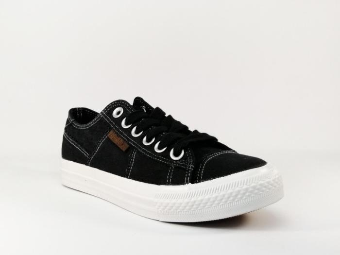 Tennis en toile noire à lacets BUBBLES Ratisse pour femme