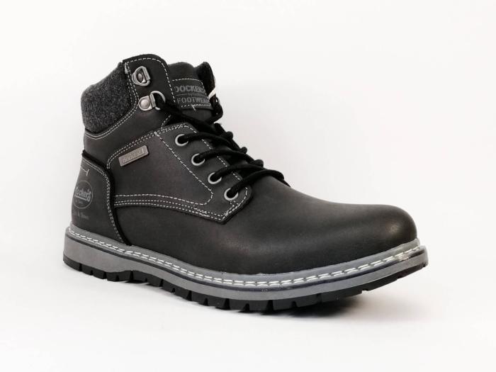 Boots fourrées homme gris anthracite DOCKERS 47BY801 en destockage à pas cher