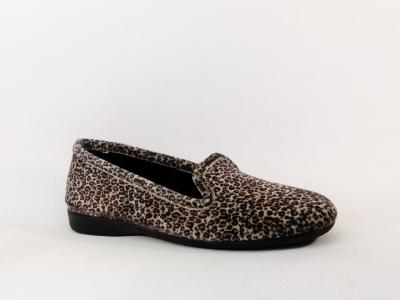 Chausson ballerine femme leopard tendance ZEL'S 2182 Fabrication Espagne