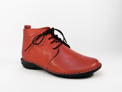 Chaussure montante cuir rouge souple à lacets MORAN’S gopro femme