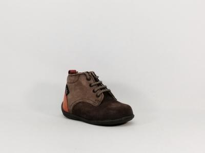 Chaussure premiers pas garon bb ASTER otechno destockage cuir marron