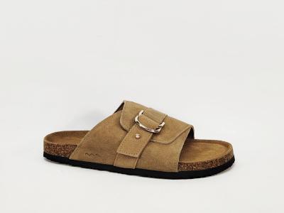 Mule femme chic cuir camel confortable et tendance TERRE DE MARINS mahity