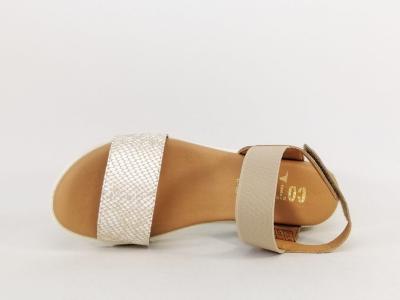 Sandale compensée femme chic semelle mémoire de forme confortable destockage COTEMER Varamy OR