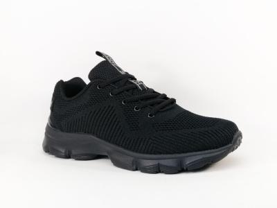 Sneakers noire homme confortable tendance  pas cher destockage TEDDY SMITH 78144