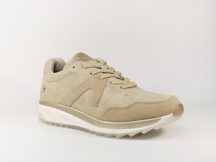 Sneakers femme tendance beige à pas cher destockage XTi 49012